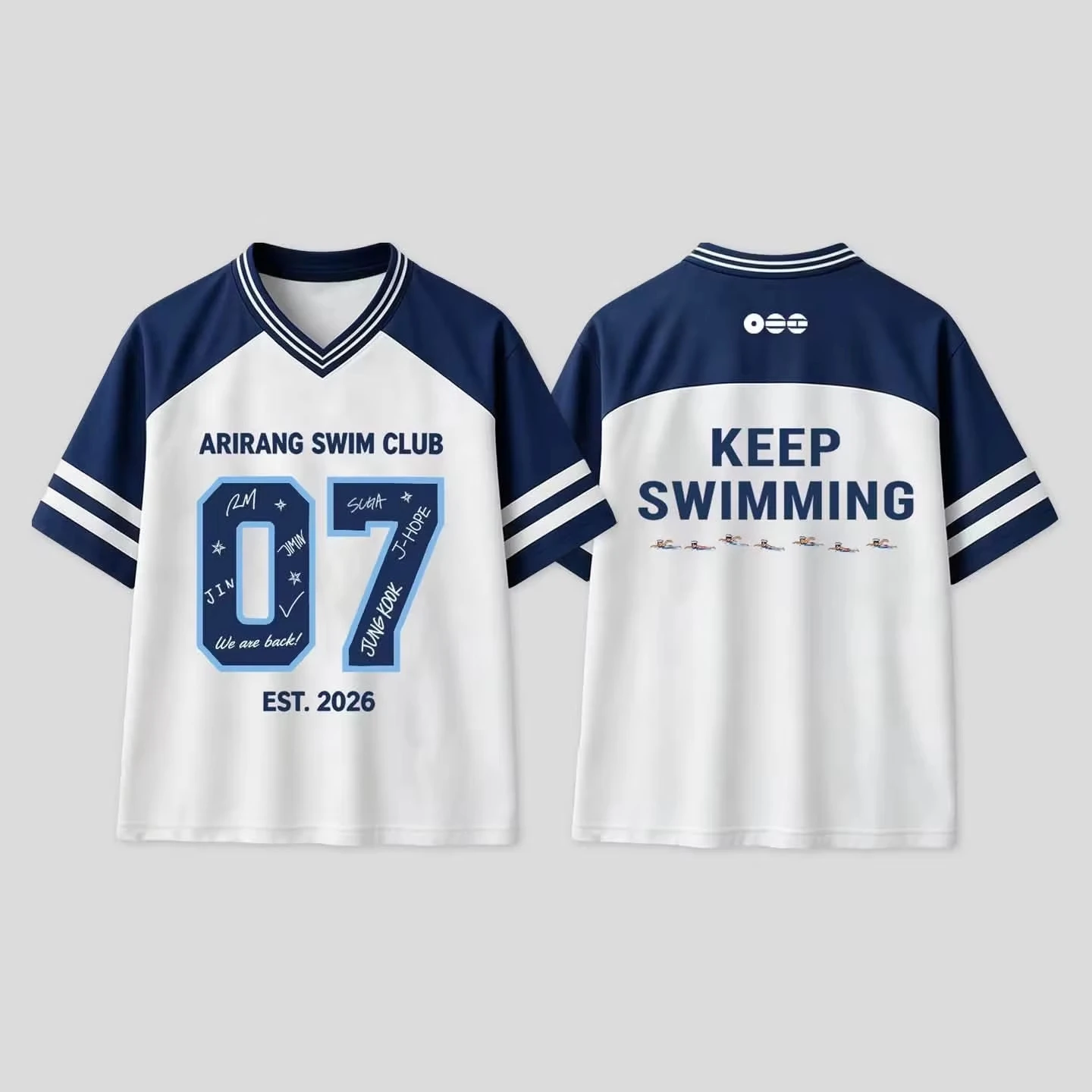 Korea Arirang Sommer Casual Kpop Retro Herren T-Shirt Damen T-Shirt Jungen Top Kinder Eltern-Kind Schnelltrocknend Kurzarm Kinder T-Shirt – Detail 7