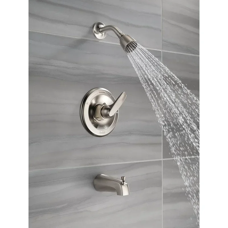 Foundations Brushed Nickel Shower Faucet Set with 2-Spray, Tub and Trim Kit,