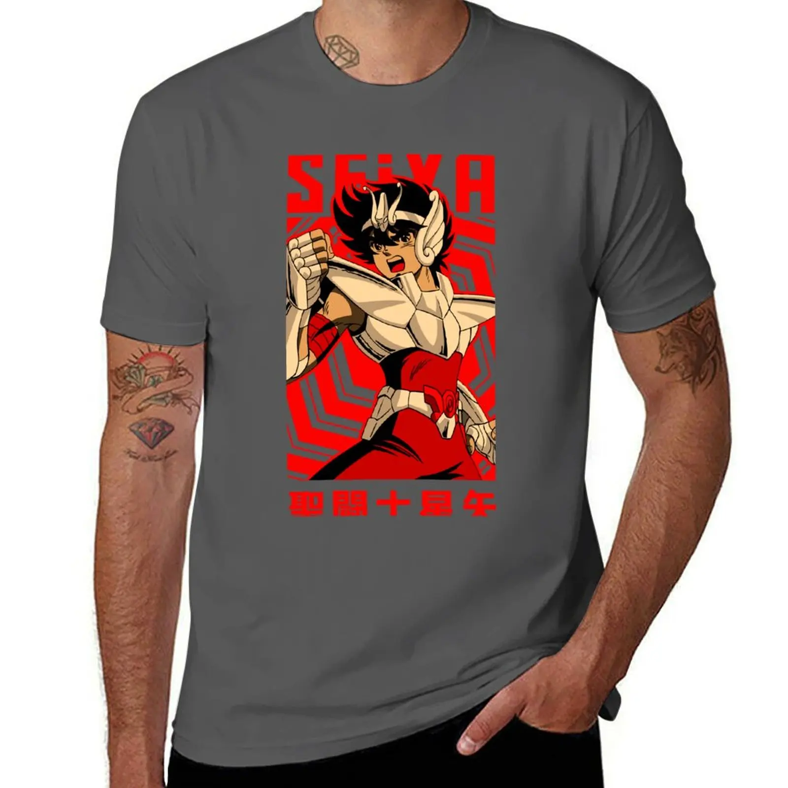 

Pegasus Seiya = SAINT SEIYA = Vintage Anime Design T-Shirt man t shirts cotton T-Shirt