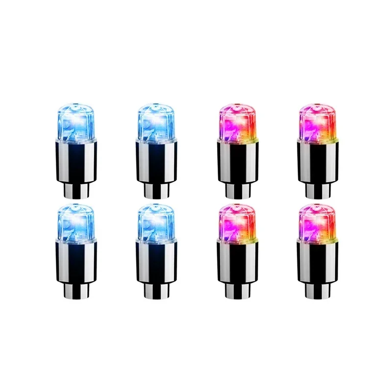 2/4/8 Stück Bunte LED-Radventillichter Motorrad Auto Radventilkappen Universelle Staubdichte Fahrradventilabdeckung