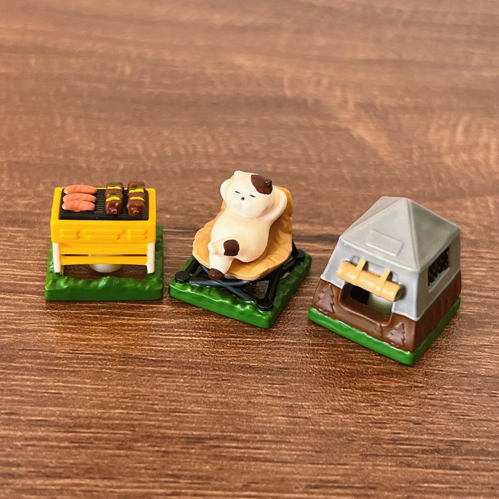 Keycap Resin Cherry ESC 1U 3Keys untuk Keyboard Mekanik, Aksesoris Game, Bertema Camping yang Menyenangkan dan Unik
