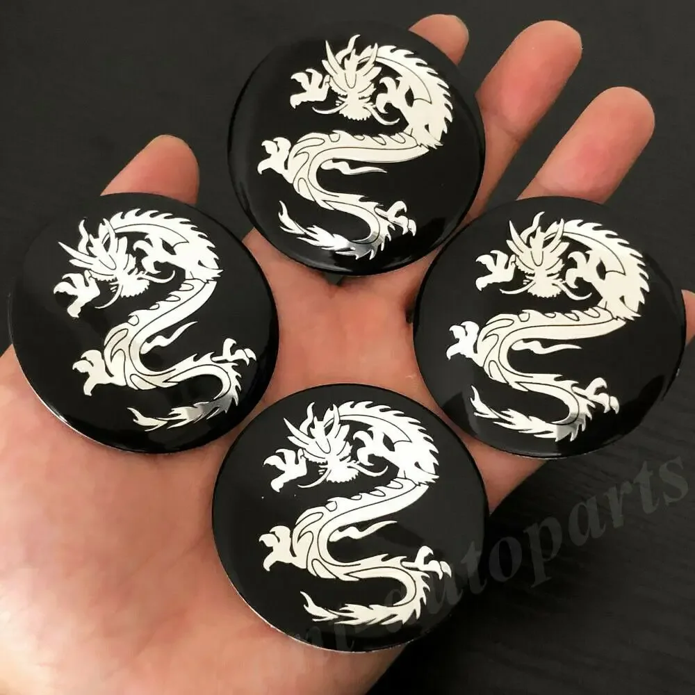 

4pcs 56mm Chinese Dragon Car Wheel Center Hub Caps Badge Emblem Decal Sticker