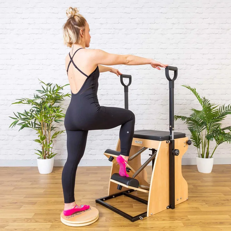 Pilates Yoga Joint - Natural Wood Pilates Twist Rotating Disc,