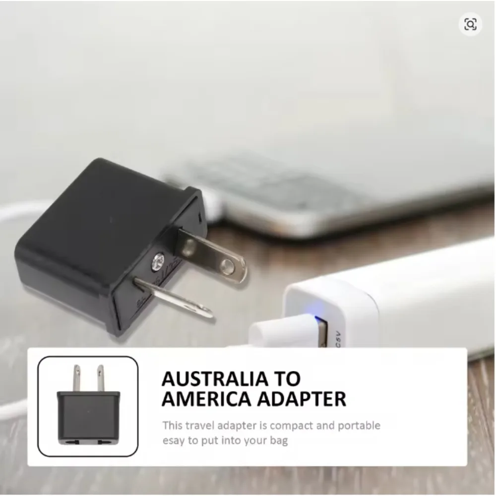 EU to US/AU Plug Adapter - European Schuko Travel Power Converter with CE Certification for Type A/C/F Sockets