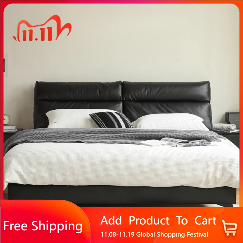 

Итальянская роскошная современная кровать для спальни, кожаная дизайнерская белая кровать-лофт для большого отеля, двуспальная кровать King для взрослых, мебель Camas De Dormitorio