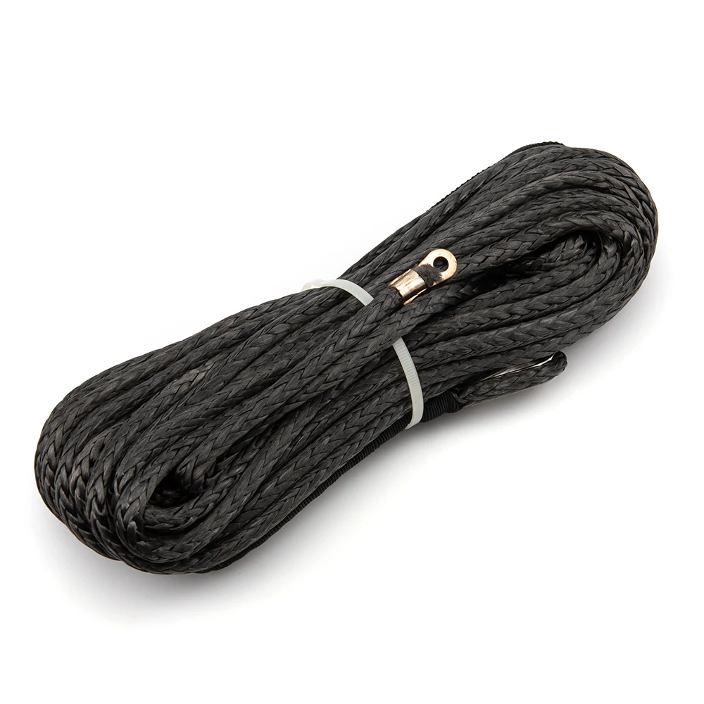 6mm 15m 3T Synthetic Winch Rope Tow Car Accessories Off Road Trailer Strap Breaking Strength 4500LBS-6000LBS For ATV UTV Vehicle