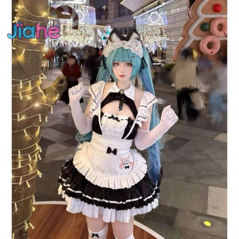 Juego NIKKE: disfraz de Cosplay de la diosa de la victoria, vestido de sirvienta dulce de Halloween, uniforme de Lolita para mujer, conjunto de accesorios