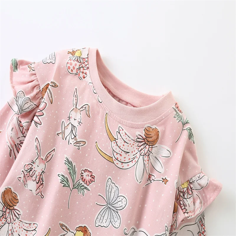 Jumping Meters 2-7T Long Sleeve Fairy Girls Clothing Sets Kids Suits 2 Pcs Tops + Leggings Baby Costume Autumn Kids Outfits