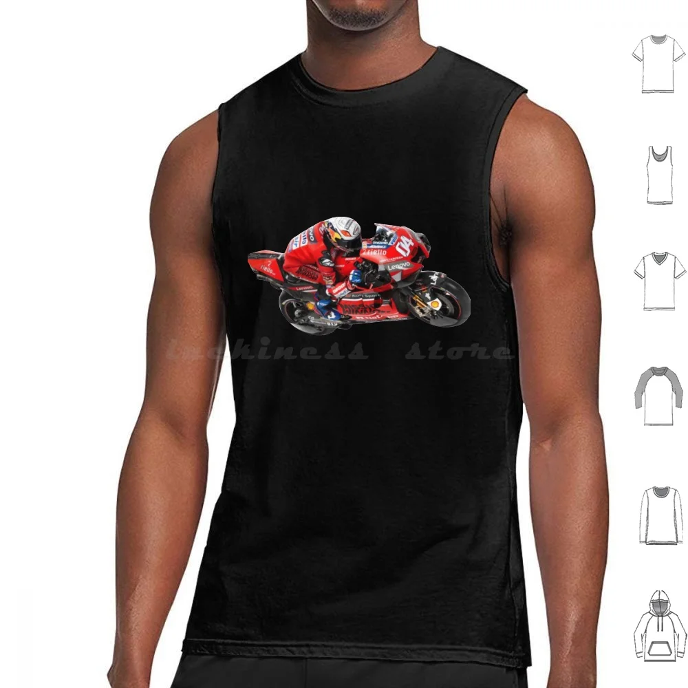 Andrea Dovi Dovizioso Tank Tops Vest Sleeveless Andrea Dovizioso Dovi El Maverick Mave Vinales Tournament Racing Bike