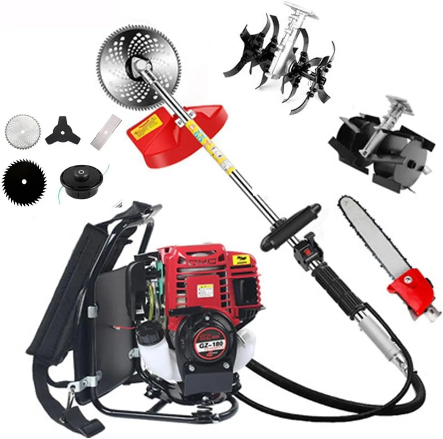For Commercial Use 35.8cc 4-Stroke Backpack Brush Cutter Professional Grass Trimmer & Weed Whacker with Powerful Engine