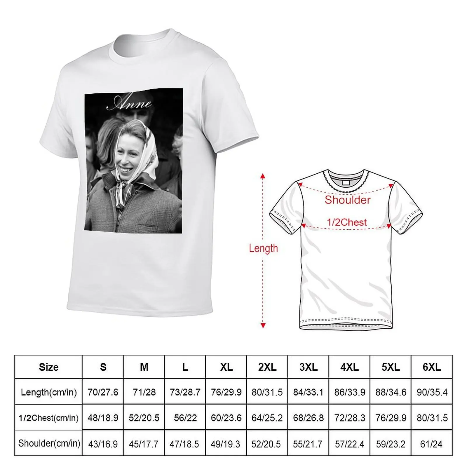 HRH Princess Anne 1976 T-Shirt t shirts for man cotton soft man t shirts graphic t shirts for man