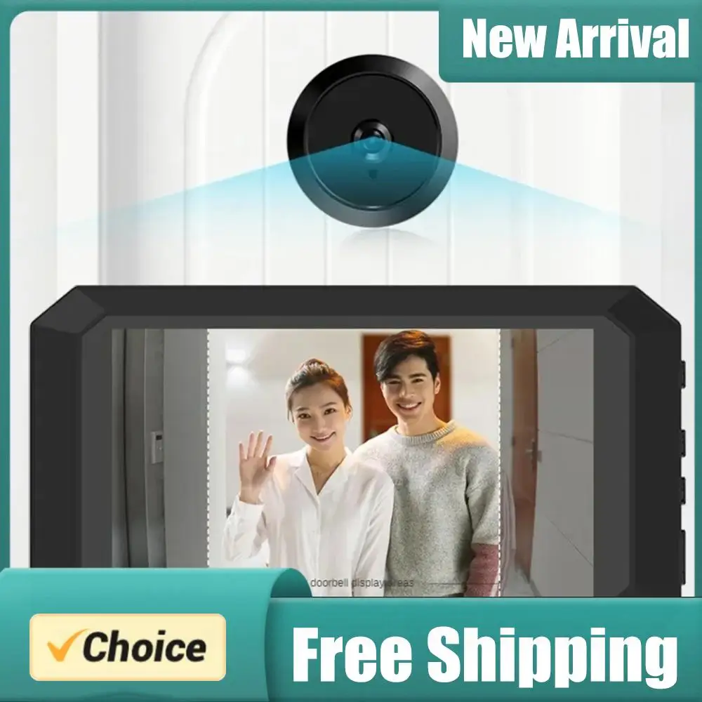 

Цифровой электронный видеоглазок с функцией фотозаписи, 3,97-дюймовый ЖК-экран, встроенный литиевый аккумулятор 1400 мАч