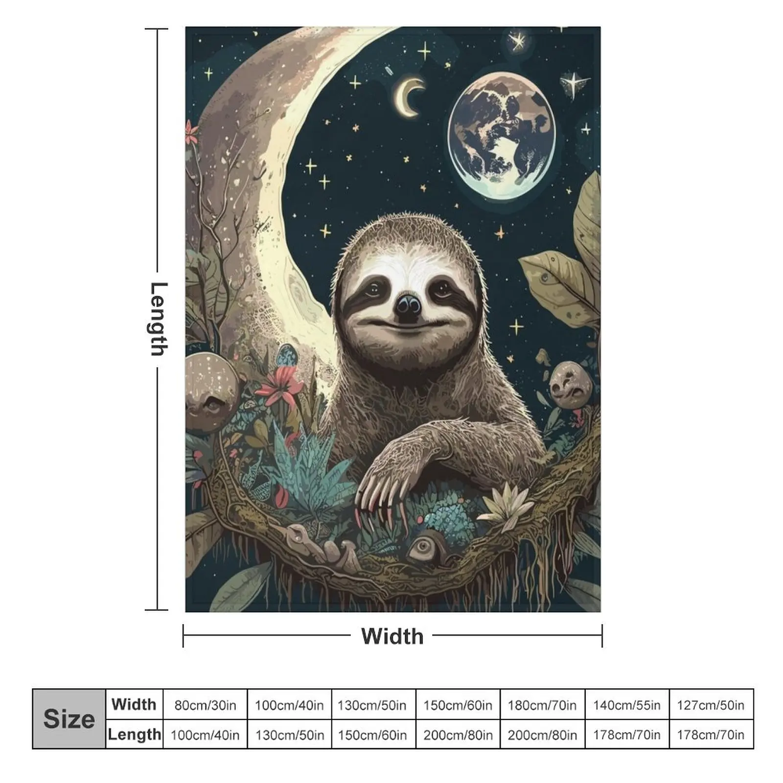 Goblincore Sloth Throw Blanket Blankets For Bed funny gift Soft Plush Plaid Hair Blankets