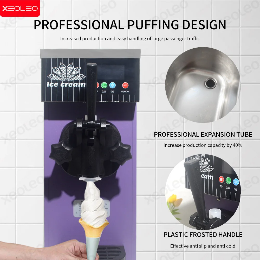 ماكينة صنع الآيس كريم التجارية XEOLEO بقدرة 450 وات 1 نكهة ماكينة صنع الآيس كريم الناعمة ماكينة صنع الآيس كريم الأوتوماتيكية #3