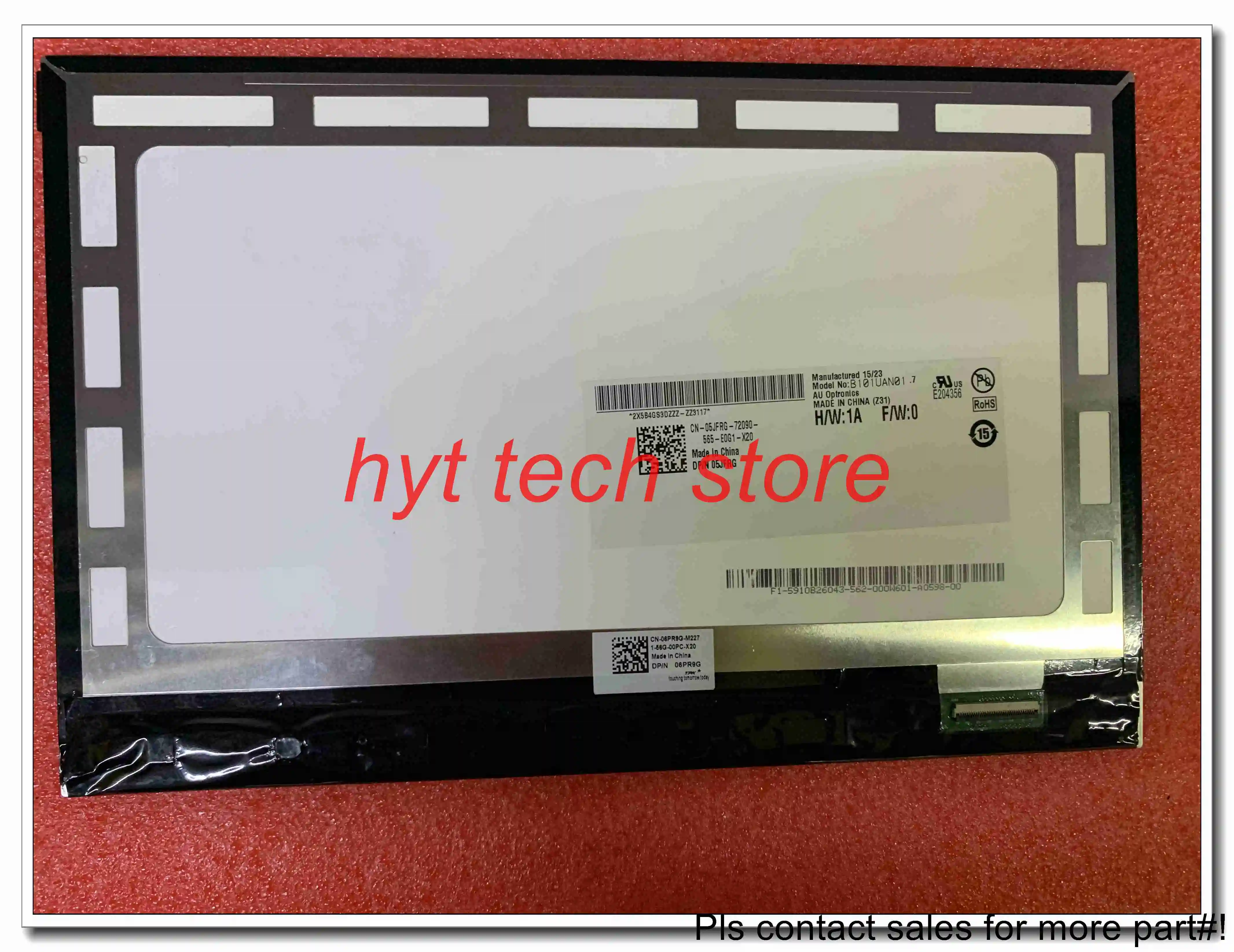 

B101UAN01.7 HW1A (AUO17D8) 10.1 inch 1920*1200 Original LCD Panel, ready in stock