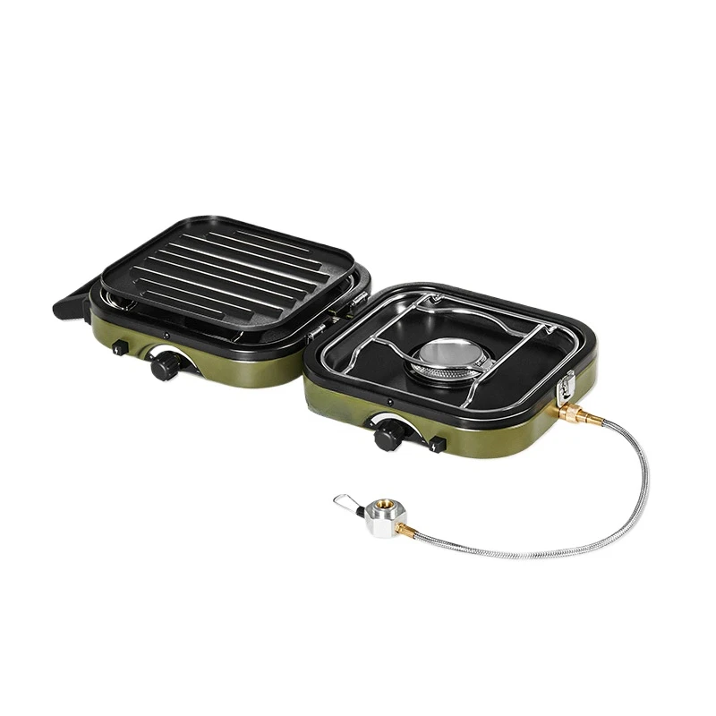 

Suitable for double fire folding gas stove outdoor portable picnic equipment camping cooker stove