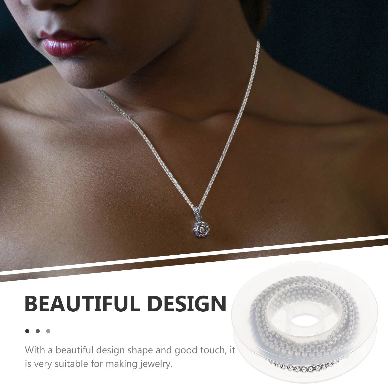 

Stainless Steel 1 Roll for DIY Jewelry Making Smooth Finish Craft Chain for Necklaces Bracelets Accessories