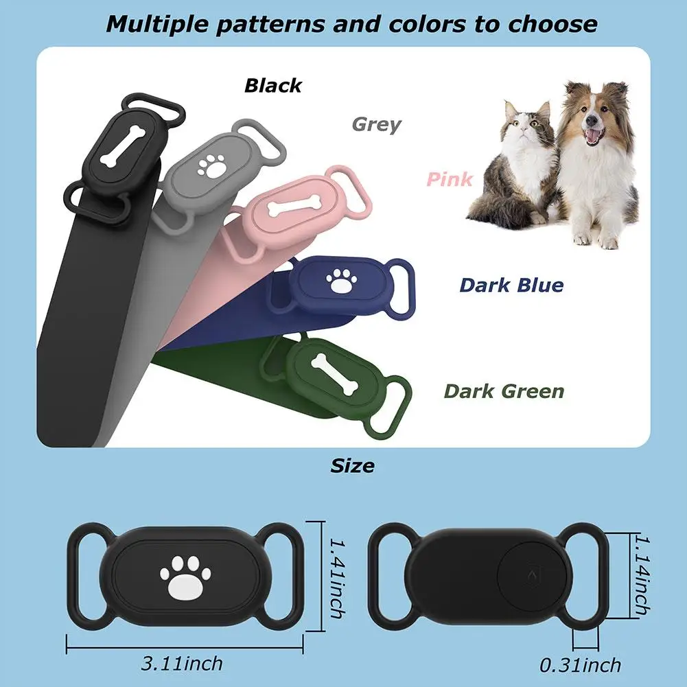 Silicone Protective Case For Samsung Galaxy SmartTag2 Dog Cat Tracker Cover Waterproof Anti-Scratch Anti-Lost Device Cover