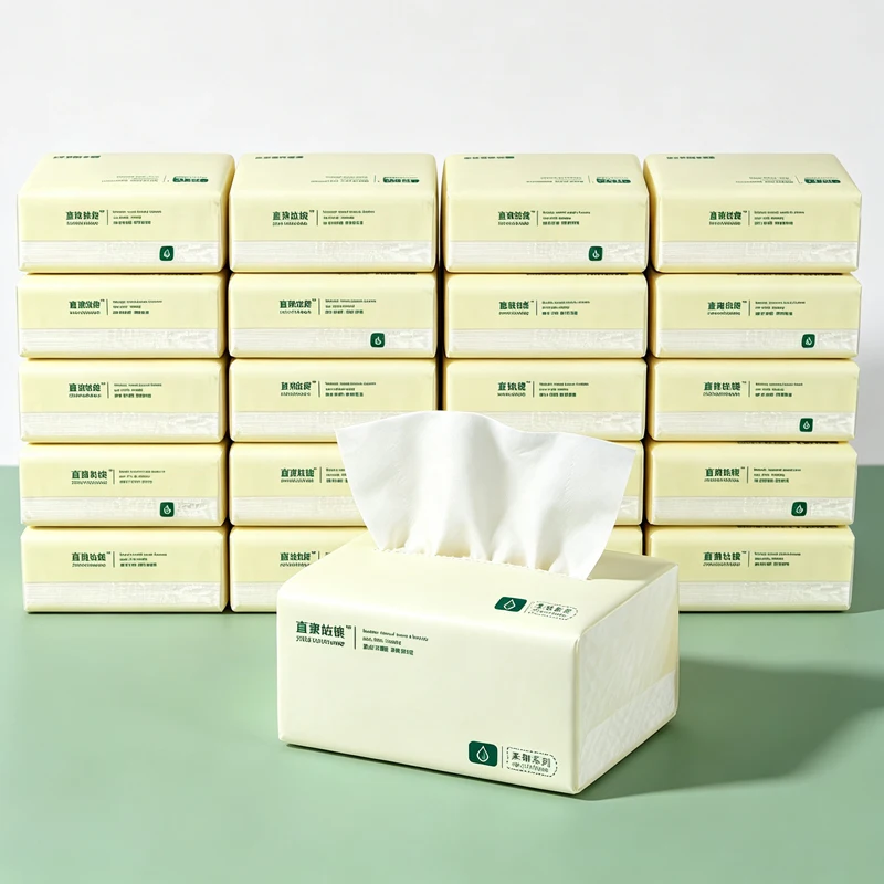 16 Packs Wholesale Eco Friendly Portable No Fluorescent Virgin Wooden Pulp Tissue Soft Comfortable 4 Ply Facial Tissue Paper