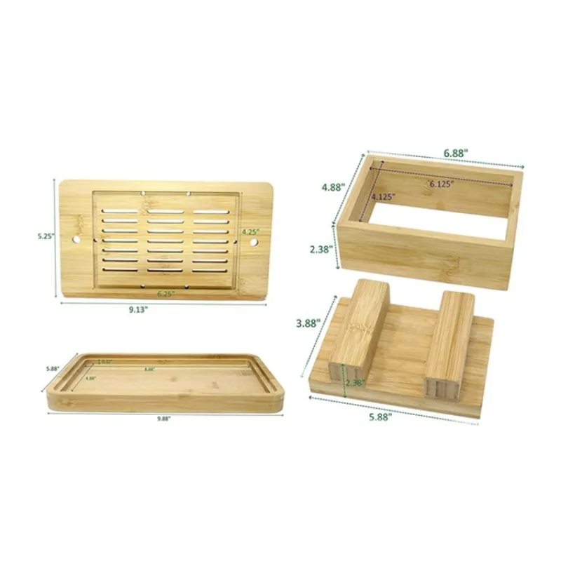 Multifunction Natural Bamboo Tofu Press With Drip Tray Maker Solid Water Tofu Mold Cheese Maker Tofu Making