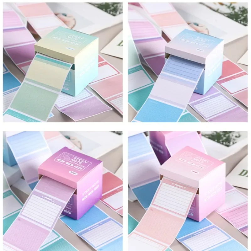 256 ورقة ملونة ملاحظات لاصقة منصات يضع القرطاسية ورقة ملصقات نشرها مذكرة المفكرة دفتر سحب رسالة ملصق