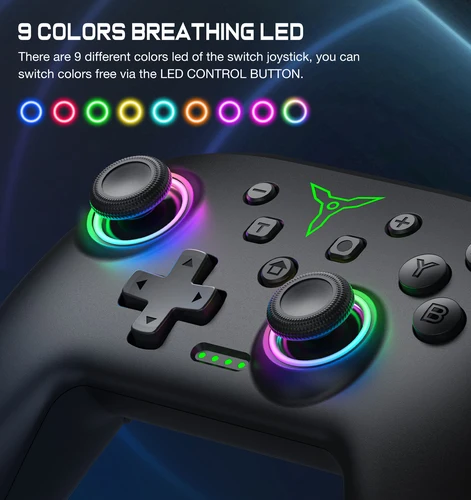 Imagen 2 del producto Controlador inalámbrico para Nintendo Switch OLED Console Pro Gamepad con batería recargable de 600Mah función Turbo programable