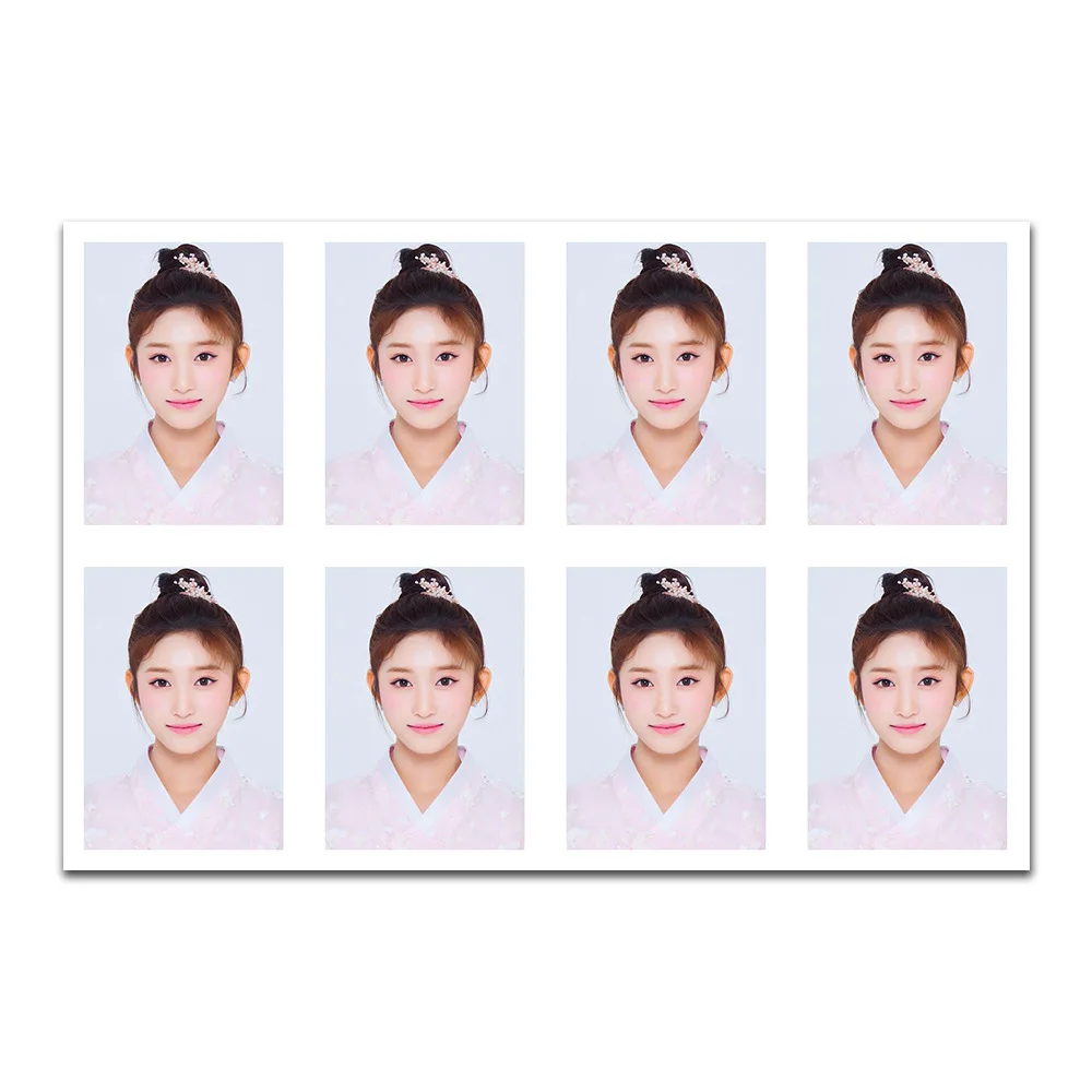 1Pcs/Set KPOP IVE Idol One-inch ID Photo Postcards Phone Decoration Yujin Gaeul Wonyoung LIZ Rei Leeseo Fans Collection Gift