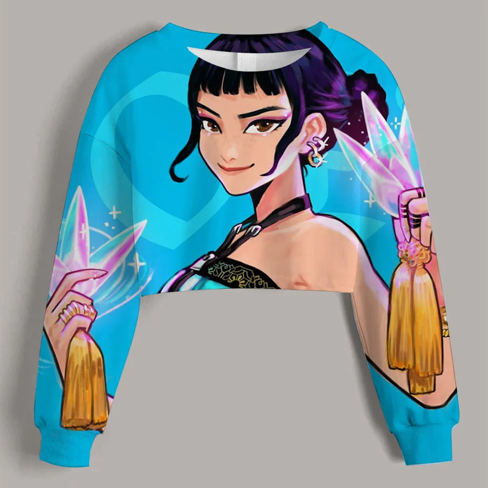 90s Y2k Huntrix هوديي مانغا للأطفال Kpop الشيطان هنتر مروحة هدية ملابس رياضية للأطفال لطيف النمر هوديي #4