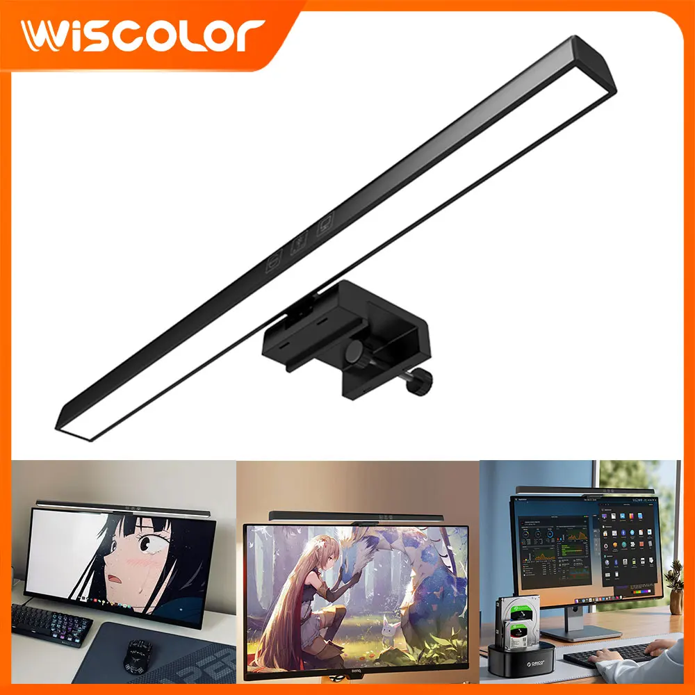 

Светодиодная лампа с сенсорным управлением для монитора, с таймером и регулировкой яркости, подвесная, для ноутбука, декоративная, для стола, аксессуар для комнаты