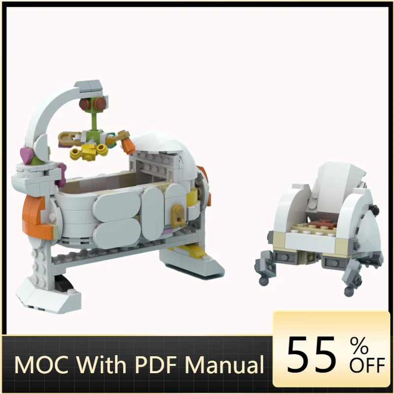 

245 PCS MOC Creative Furniture Modular Swing Crib And Armchair Model Architecture Building Block Diy Kid Assembly Brick Toy Gift