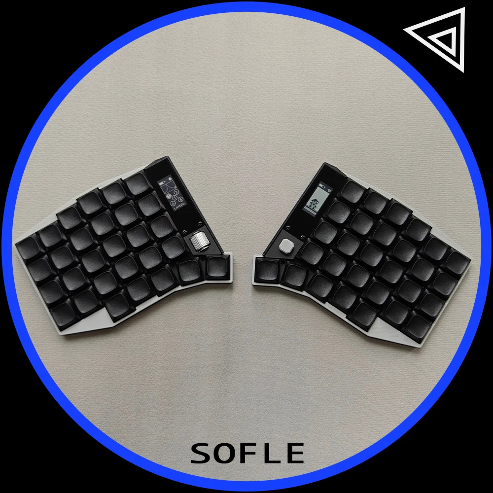 Sofle Split Keyboard Kit Dual Mode Bluetooth 2.4G Wireless Split Keyboard Kit Customized Hot Swap Choc V1/V2 Switch ZMK PC Gamer