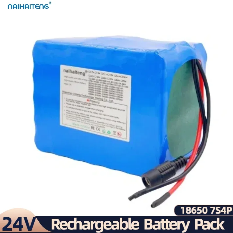 24V 29.4V 10Ah 14Ah 18650 7S4P Rechargeable Li-ion Battery Pack For E Bicycles Wheelchairs Below 500W New Customizable