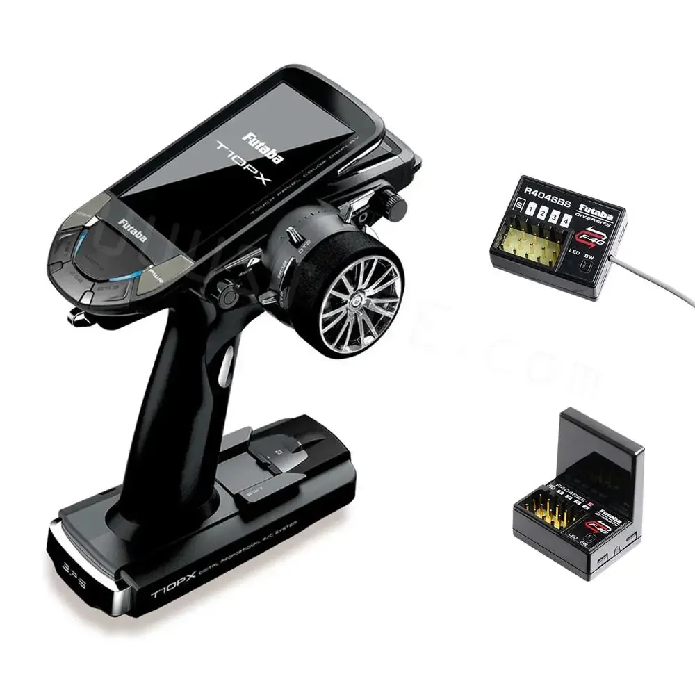 

New Futaba T10PX 10-Channel 2.4GHz T-FHSS Radio System With Dual R404SBS/R404SBS-E Receivers For RC Car Boat Models Toy