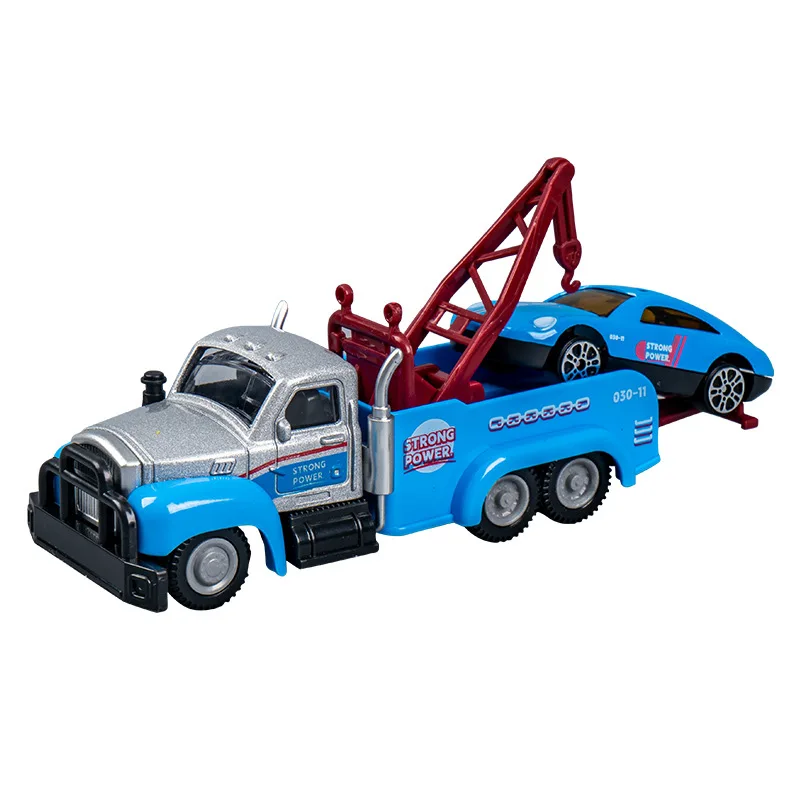 

Children's Toys Simulation City Rescue Vehicle Toy Boy Trailer Helicopter Model Alloy Toy Car Plastic Random Color