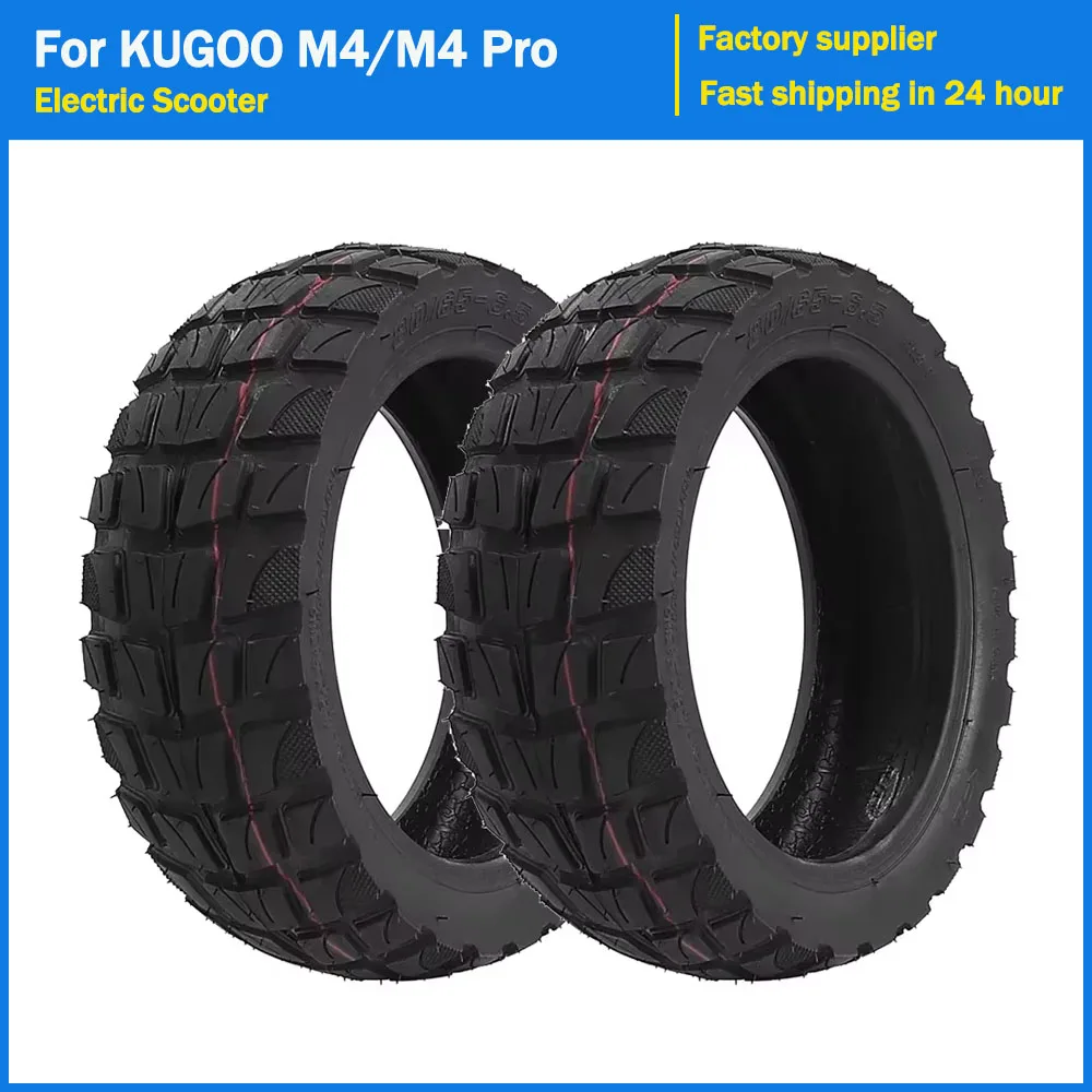 

80/65-6.5 Off Road Tires Electric Scooter 10 Inch Wear-resistant Tires Tubeless Tyres for KUGOO M4/M4 Pro Kickscooter Minimotors