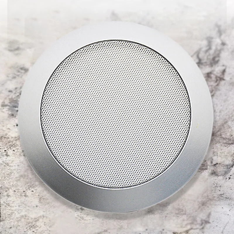 SCLS Ceiling Speaker Grille, 4-Inch Ceiling Embedded Audio Speaker Grille(Silver)