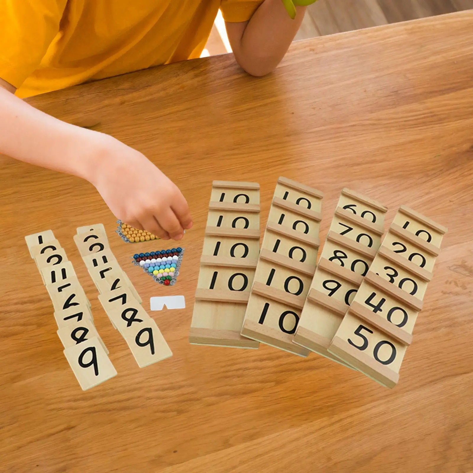Rekenspeelgoed Materialen Educatief spel Speelgoed Creatief Vroegschoolse tellen Speelgoed Wiskunde Honderd bord met kralen voor kinderen van 3 ~ 8 jaar