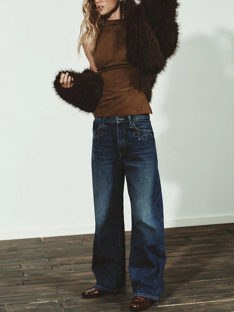 Модный женский топ с воротником-стойкой и бархатной текстурой, Новое поступление, зима 2025 года, Этнический сценический костюм