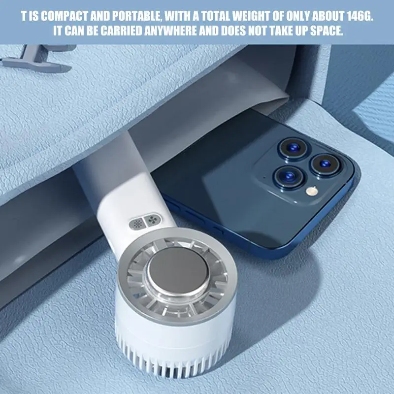 휴대용 선풍기 콜드 압축 핸드 선풍기, USB 충전, 저소음 핸드헬드 래쉬 선풍기, 여름 야외 성인 어린이 여행 메이크업