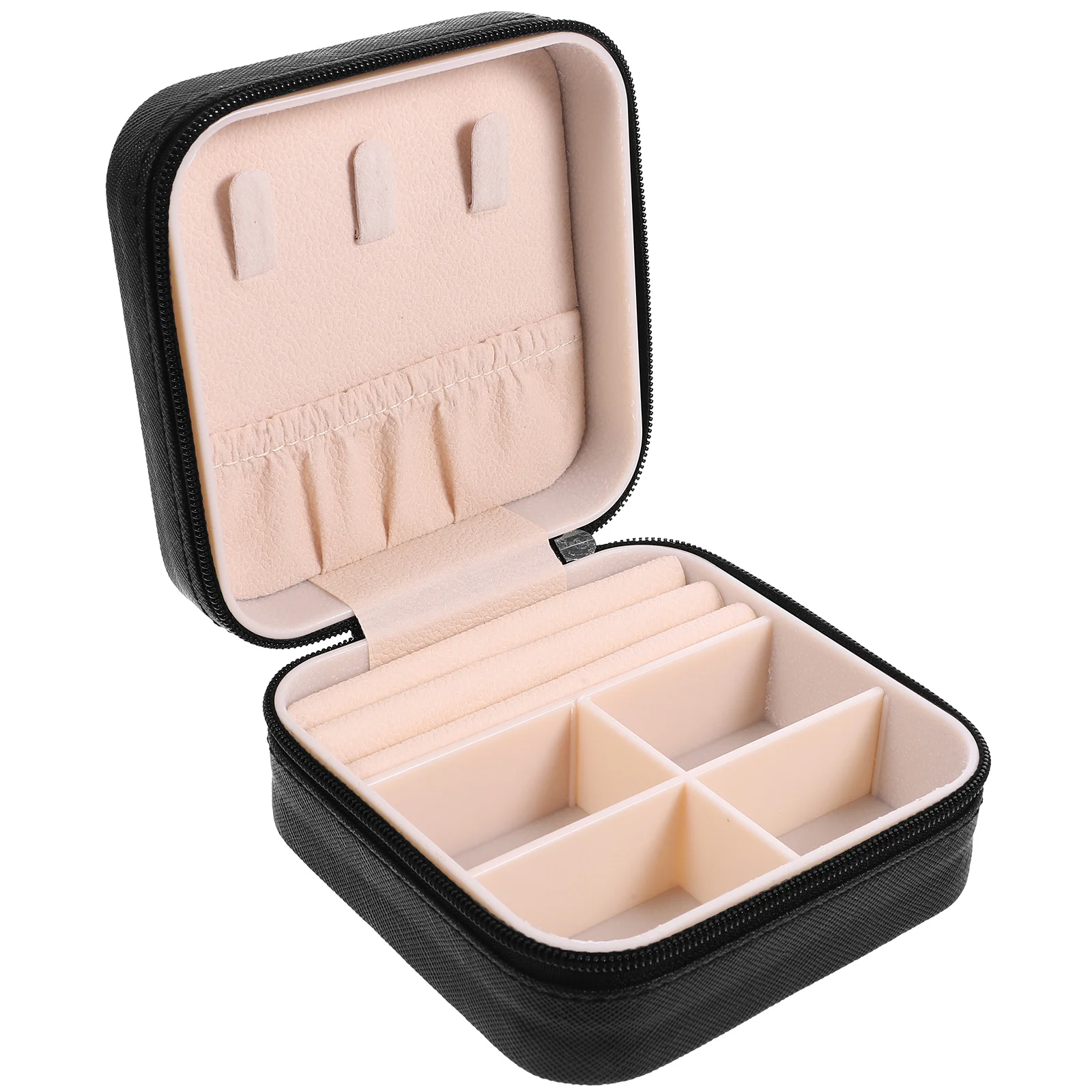 

Portable Earring Storage Box Small Jewelry Travel Case Holder Organizer PU Lightweight Durable for Necklaces Bracelets