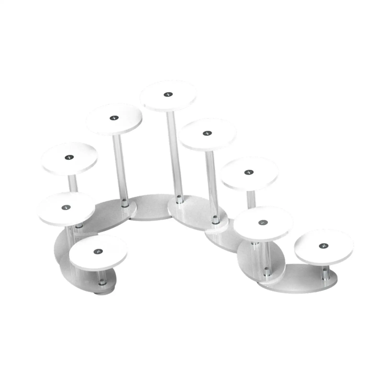 Round Acrylic Display Stand Tabletop Display Riser, Decorative Cupcake Holder, Jewelry Display Holder for Nail Polish Watch