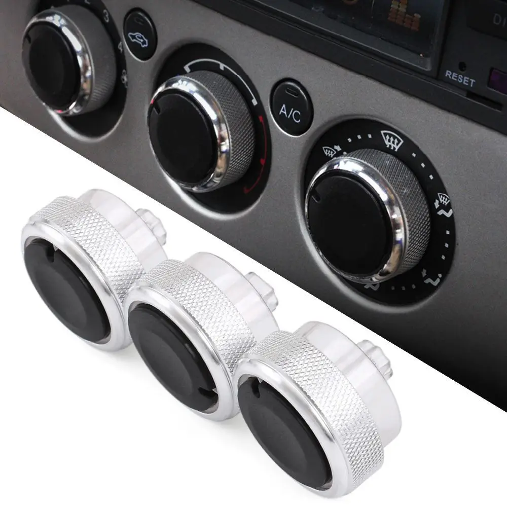 3pcs/set Aluminum Alloy Air Conditioning Knob AC Knob Heat Control Button for Ford Focus 2 MK2 Focus 3 MK3 Mondeo Sedan view 4