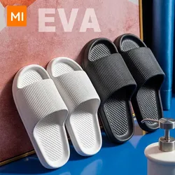 Xiaomi-Tongs coordonnantes pour hommes et femmes, sandales à la mode, semelle oligoptics à degrés, pantoufles confortables pour la maison, bain de maison