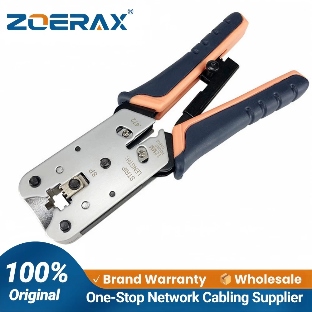 ZoeRax Network Crimping Tool Modular Crimper Networking Wire Tool Kit Cut and Strip Networking Cables Only for 8P RJ45
