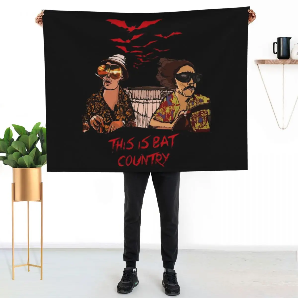 

Gift For Men Bat Country Las Vegas Throw Blanket Multi Purpose Soft Warm Blanket for Home Travel