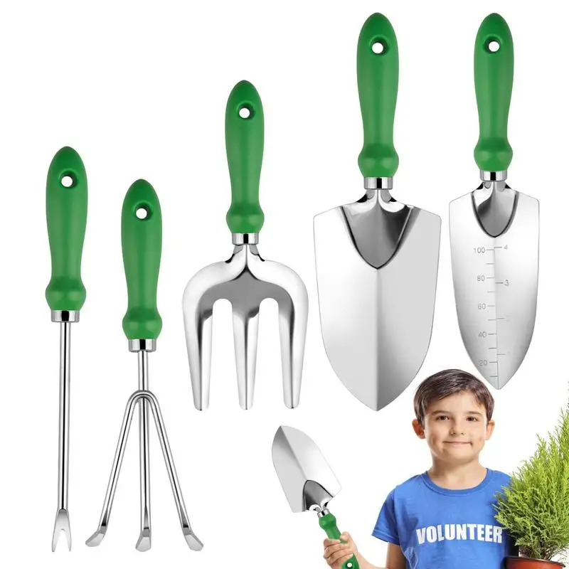 

Garden Tools For Gardening Ergonomic Handle Succulent Tools Garden Tool Sets Rake Shovel 5pcs Multifunctional Gardening Supplies