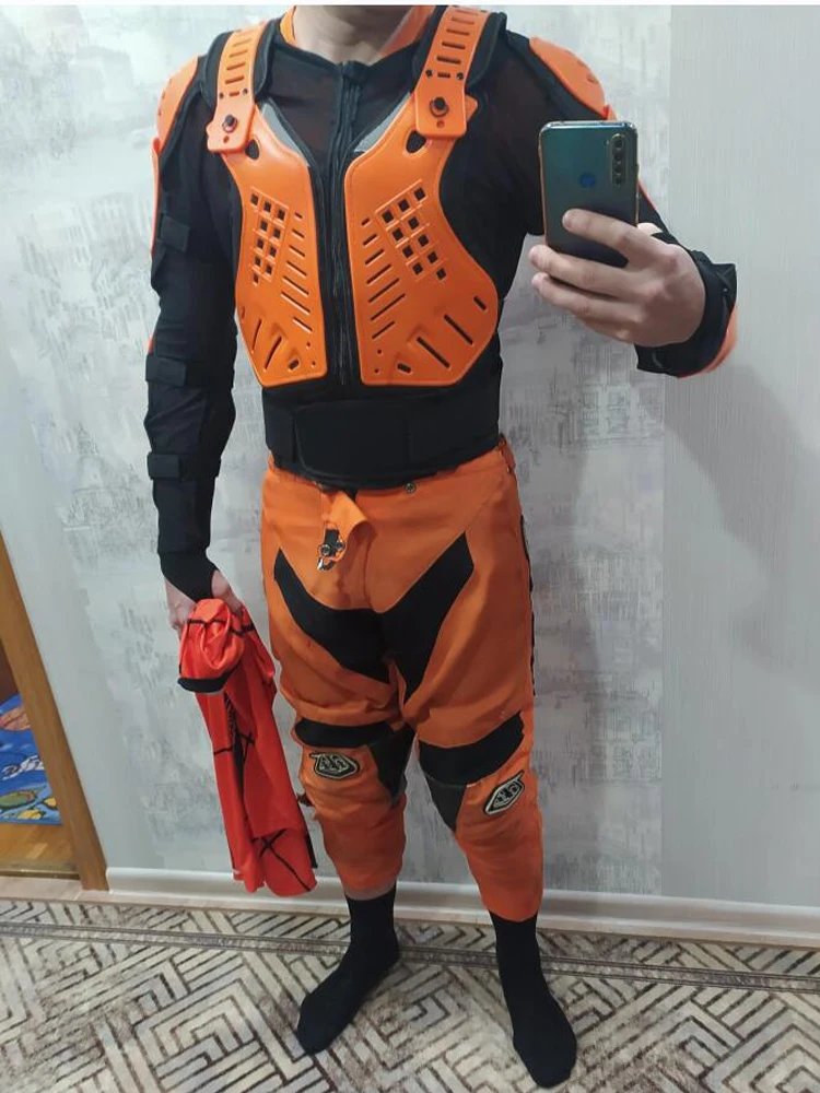 رجل موتو درع المعدات دراجة نارية سباق ركوب الخيل السفر كامل الجسم درع السترات المضادة للتأثير قطرة مقاومة موتوكروس الحرس #5