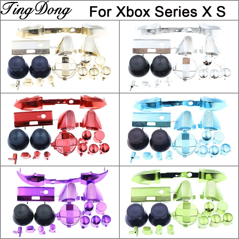 1 Set vergoldete Kunststoff-LB-RB-LT-RT-Bumper-Trigger-D-Pad-ABXY-Tasten für Xbox Series S/X Game Controller Reparaturteile Zubehör