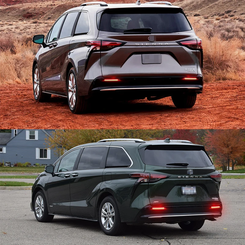 iJDM Bumper Reflector Lights For 2021-2024 Toyota Sienna,Function as Tail (Rear Fog Lamps),Strobe Brake & Blink Turn Signal Ligh - view 6