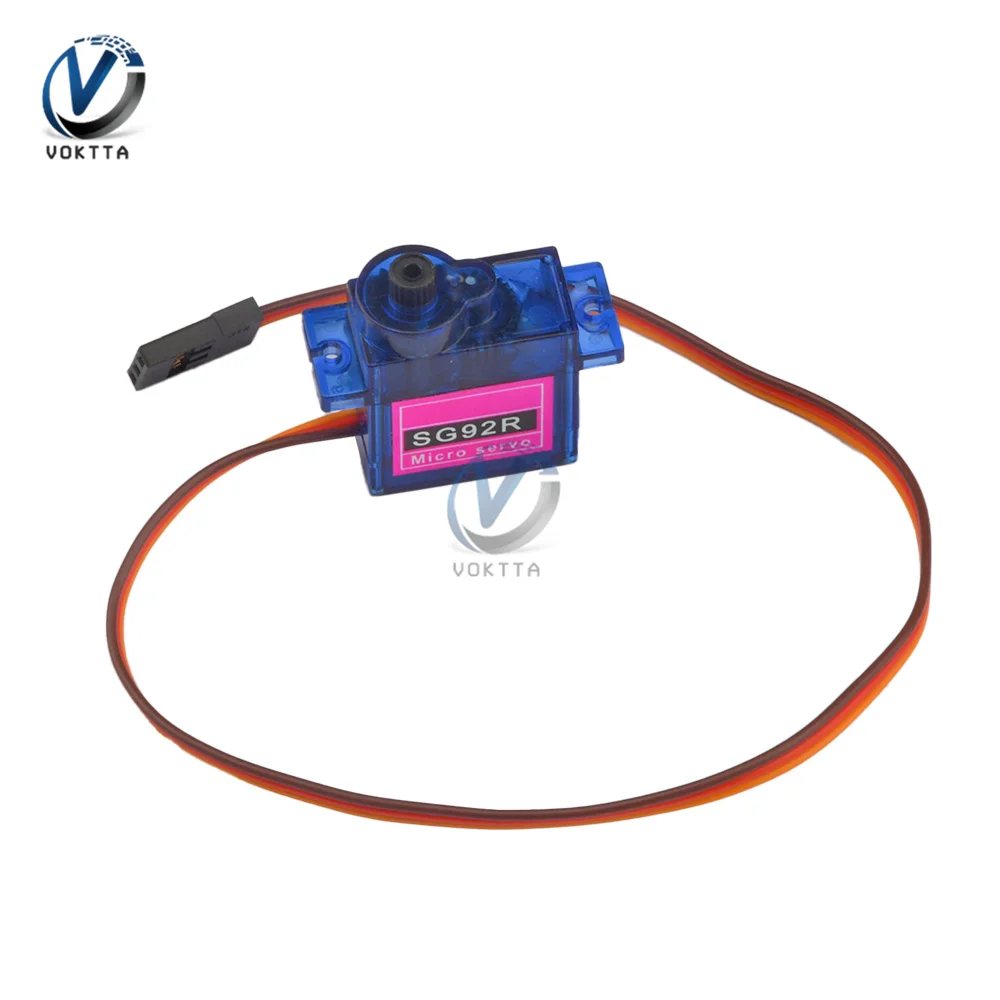 Servo SG92R blu 180 ° in fibra di Nylon Gear Smart Electronic RC Mini Micro Classic Servo per aerei RC modello di aereo ad ala fissa RC